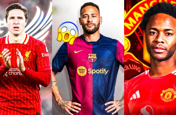 NEYMAR OFFERED HIMSELF TO BARCELONA - CHIESA TO LIVERPOOL AND STERLING TO MAN UTD! FOOTBALL NEWS